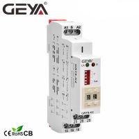 GEYA รีเลย์ตั้งเวลา GRT8-K AC DC 12V 24V 220V 230V มัลติฟังก์ชั่นรีเลย์เปิดปิด