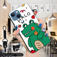 Mop Mall เคสสำหรับ Apple iPhone 15 Pro Max 15 Pro แหวนใส่นิ้วสายคล้องคอลายการ์ตูนน่ารักจระเข้ไดโนเสาร์เคสมือถือฉลามกันกระแทกยางซิลิโคนนิ่มฝาครอบโทรศัพท์ป้องกัน TPU