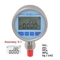 FANDESENSOR Digital Air Oil Pressure Gauge Accuracy 0.1% Diaphragm Stainless Steel 316L Backlight Fuel Water Pressure Meter