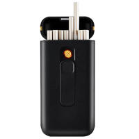 20pcs Capacity Case Box with USB Electronic Lighter for Slim Waterproof Holder Plasma Lighter