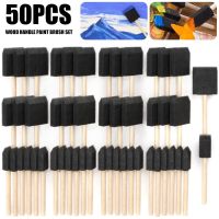 50pcs Foam Paint Brush Sponge Oil Stain Polyurethane Craft Art Craft Paint Brush Set Child Painting Sponge Foam Brushes Paint Tools Accessories