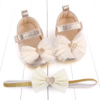 【CW】Fashion Newborn Infant Baby Girls Princess Shoes Bowknot Toddler Summer Sandals Pu Non-slip Shoes 0-18m