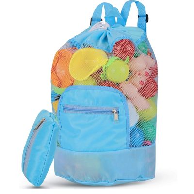【YF】 Portable Beach Bag Foldable Net Swimming Children Toy Organizer Storage Backpack Kids Outdoor Waterproof Bags