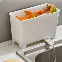 Portable Kitchen Trash Can Sink Kitchen Waste Drain Bucket Food Residue Soup Filter Drainable Storage Bucket Home Supplies