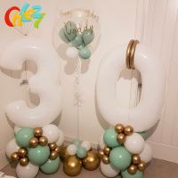 【A Great】40InchWhrite0 9ฮีเลียม BalloonsBirthday งานแต่งงานตกแต่ง Ballon ครบรอบ Baby Shower Globos