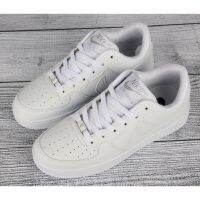 (ขนาด36-44) unisex หนังกันน้ำ AIR FORCE ONE รองเท้าผ้าใบกลางแจ้ง LOW Genuine White Mens Basketball Shoes