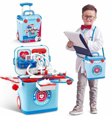 มาใหม่ ชุดกระเป๋าคุณหมอ มีล้อลาก สะพายได้ กระเป๋าของเล่น   ของเล่นเด็กโต  ของเล่นเด็กชาย ของเล่นไม้  รถบังคับวิทยุ