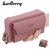 COD KKW MALL Ladies Double Zipper Top Mobile Phone Bag Korean Version Wallet Large Capacity One-Shoulder Bag