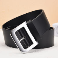 High-quality designer leather belt, casual luxury metal belt with D-shaped buckle, womens clothing, retro style girl belt,
