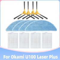 Para Okami U100 Laser Plus Aspirador Robótico Escova Lateral Hepa Filtro Mop Pano De Reposição Parte Acessórios De Reposição