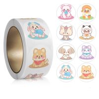 100-500pcs Cartoon Animal Children Sticker Label Cute Toy Game Adhesive Labels Sticker DIY Gift Sealing Label Decoration Stickers Labels