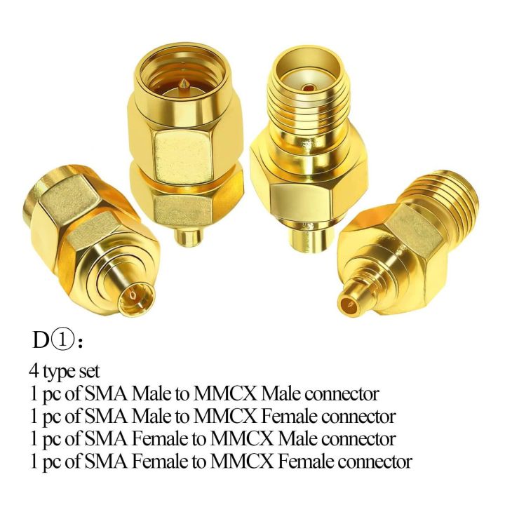 Brass Sma To Mmcx Coaxial Adapter Kit Brass Sma Male To Mmcx Female Coax Connector Kits Rf Coax 