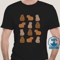 【HOT】3913X Capybara T Shirt (พิมพ์ด้านหน้า)100%cotton