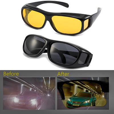 รถ Night Vision Goggles แว่นตากันแดด Driver Universal Goggles Anti-Glare อุปกรณ์ป้องกันความปลอดภัยขับรถ Motocross ขี่จักรยาน Goggles