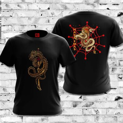 New FashionGold dragon t shirt gold dragon shirt cotton shirt for men and women 2023