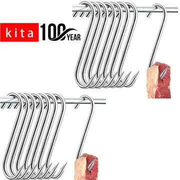 6Pcs Stainless Steel Meat Hooks Meat Hangers Kitchen Poultry Hooks Hanging  Roast Chicken Hooks