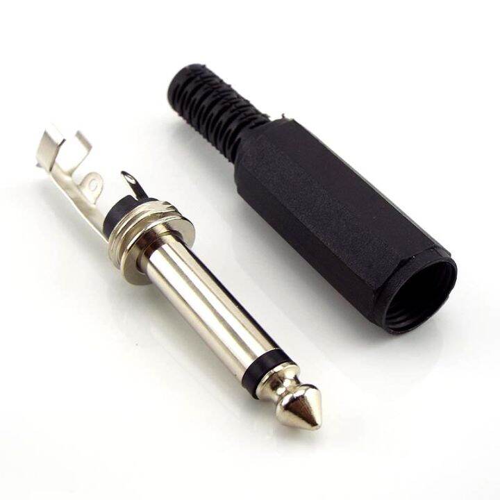 cw-2-5-10pcs-6-35-6-5-2-pin-microphone-jack-plug-in-audio-connector-6-35mm-6-5mm-pole-mono-amplifier-plug