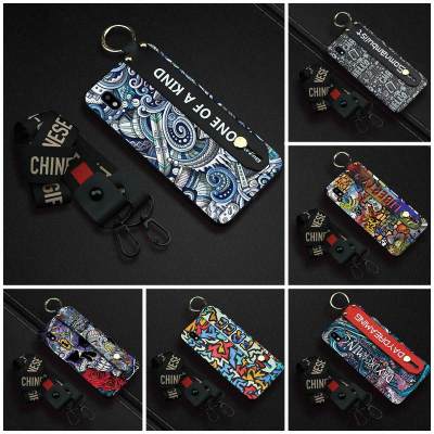 Lanyard New Arrival Phone Case For Samsung Galaxy A2 Core TPU Graffiti protective Phone Holder Dirt-resistant Silicone