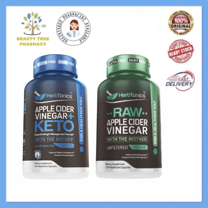 HerbTonics Apple Cider Vinegar + Keto / Raw Apple Cider Vinegar with