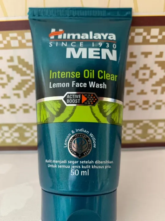 Himalaya MEN Intense Oil Clear Lemon Face Wash 50ml / Pembersih Wajah