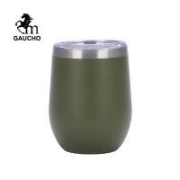 50 PCS/Lot Gaucho Yerba Mate Gourds 350 ML Stainless Steel Calabash Drink Cups With Lid Double Wall Heat Insulated Hot Sales