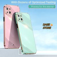 Casing for Oppo Reno4 Z 5G A92s Solid Color Straight Edge 6D Plating Phone Case Soft Cover