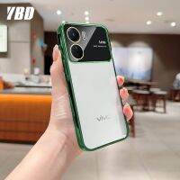 เคสโทรศัพท์สำหรับ Vivo Y16 Y02S Y22 Y22S เคสป้องกันใสหรูหราซิลิโคนมาพร้อมกับฟิล์มเลนส์ห่อเต็มและป้องกันการหล่นฝาหลัง