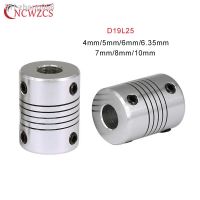 1pcs D19xL25 Aluminium Flexible Shaft Coupling CNC Stepper Motor Coupler Connector 3D Printer 4mm 5mm 6mm 6.35mm 7mm 8mm 10mm