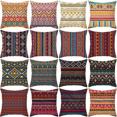 45*45cm Tribal Striped Indian Totem Pillowcase Square Sofa Pillow Case  Decorative Pillowcases