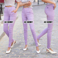 AB Skinny สีม่วงพาสเทล ของแท้ จากเพจดัง 300,000 Like กางเกง AB สกินนี่ยีนส์ ผู้หญิง