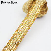 10 yards 18mm gold thread sequin woven lace garment shoe home webbing decoration lace skirt robe trim golden webbing ZD0333