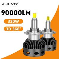 H7 LED Canbus 360 H11 H1 H4 90000LM 320W Car Headlight Bulbs HB3 HB4 9012 9005 9006 D2S LED Fog Lamp 6000K HLXG