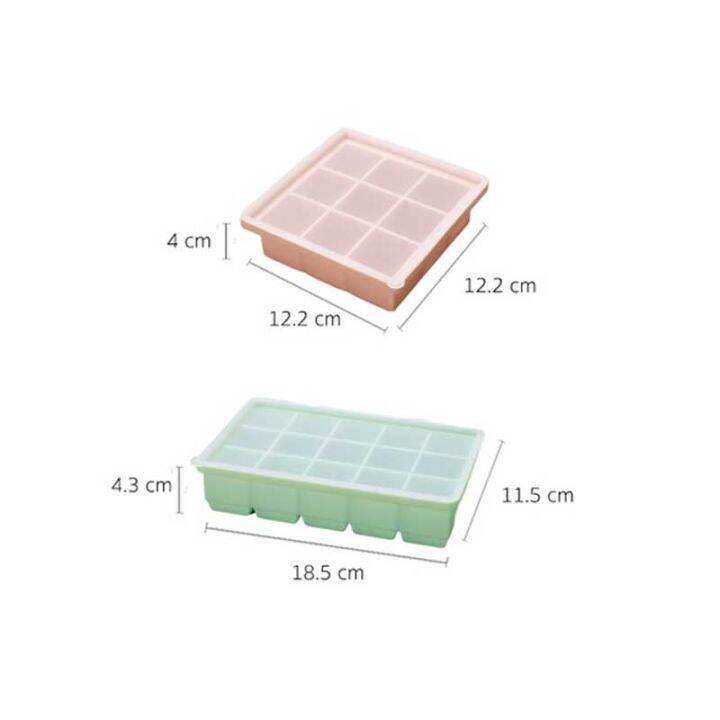 ewyn-codถาดซิลิโคนแช่แข็งอาหารเด็ก-บล็อคซิลิโคนใส่อาหารแช่แข็ง-บล็อคซิลิโคนเก็บอาหาร-9กริด-15กริด-วัสดุฟู๊ดเกรดไร้สารพิษ