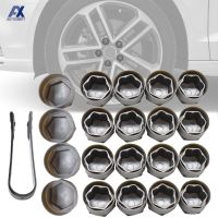 New prodects coming 20x Grey Wheel Nut Bolt Cap Full Cover w/ Removal Tool 25mm For Audi A1 A7 A8 TT RS6 Wheel Lug Screw Caps Protector Accessories