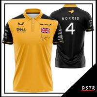 เสื้อกีฬาแขนสั้น ลายทีม Lando Norris สีส้ม F1 Formula One Team Mclaren 2022 ไซซ์ XS-6XL