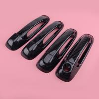 8pcs Carbon Fiber Style Door Handle Cover Trim Decoration Styling Fit For Dodge Dakota Ram 1500 2500 3500 Durango