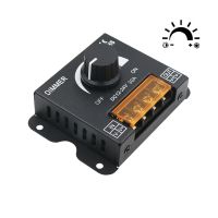 ▤ 12V 24V LED Dimmer Switch 30A DC Power Amplifier PWM Controller Knob Adjust Brightness For 2835 5050 Light Strips Lamp