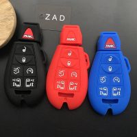 yonggax ZAD silicone car key cover case protect fob skin for Jeep Commander Dodge Grand Caravan For Chrysler Town Country keyless holder