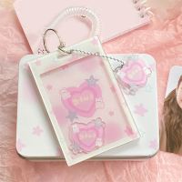 【CC】✵✎✱  Card Pink Photocard Holder Credit ID Bank Photo Display Idol Postcard with Pendant