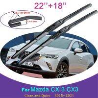 CX3 CX-3มาสด้า2015 2016 2017 2018 2019 ~ 2021 Wiper Karet หิมะขูดแบบไร้กรอบอุปกรณ์เสริมรถยนต์ที่ปัดน้ำฝนกระจกหน้าด้านหน้า