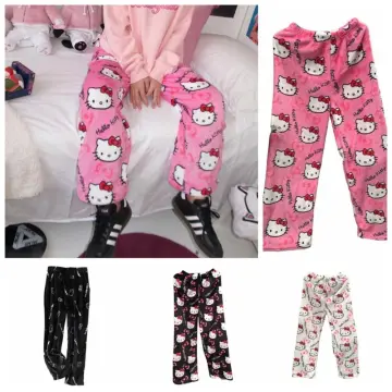 Sanrio My Melody Fluffy Pajamas Pj Pants Y2k Kawaii Cartoon Casual