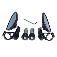 7/8" 22mm Motorcycle Rearview Mirrors Universal Blue Glass Scooter Bar End Handlebar Mirror Rear View Mirror Accessories Mirrors