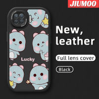 เคส JIUMOO สำหรับ OPPO Reno 4F A93 2020 Reno 4 Lite F17 Pro เคสไดโนเสาร์น้อยน่ารักทันสมัยเคสมือถือกันกระแทกซิลิโคนนิ่มป้องกันการตกหล่นพร้อมเคสป้องกันกล้องเลนส์คลุมทั้งหมด