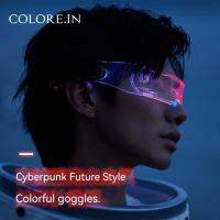 Cyberpunk Future Technology Glasses Carnival Party Glowing Glasses Rave Costume LED Glasses DJ Bar Costume Decor Christmas Gift