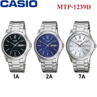 Casio Standard MTP-1239D-7ADF นาฬิกาผู้ชายสแตนเลสแท้ 100%