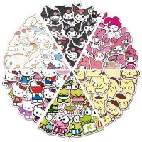 ❀▲ 50pcs Stickers Cute Cinnamoroll Kuromi My Melody Sticker For Laptop Phone Case Girls Sanrio My Melody Anime Stickers Kids Toys