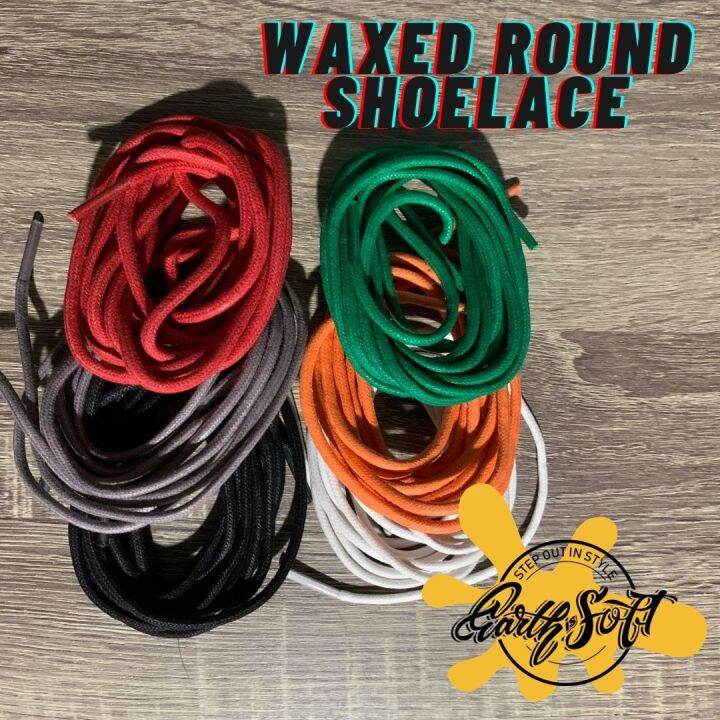 1Pair Colored Waxed Round Shoelace/Sintas for Shoes/Sneakers Lazada PH