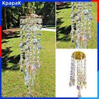 KpapaK Chimes สำหรับตกแต่งบ้านระฆังลมคริสตัลสีสันสดใสพื้นสนามหญ้ากลางแจ้งตกแต่งสนามหญ้า