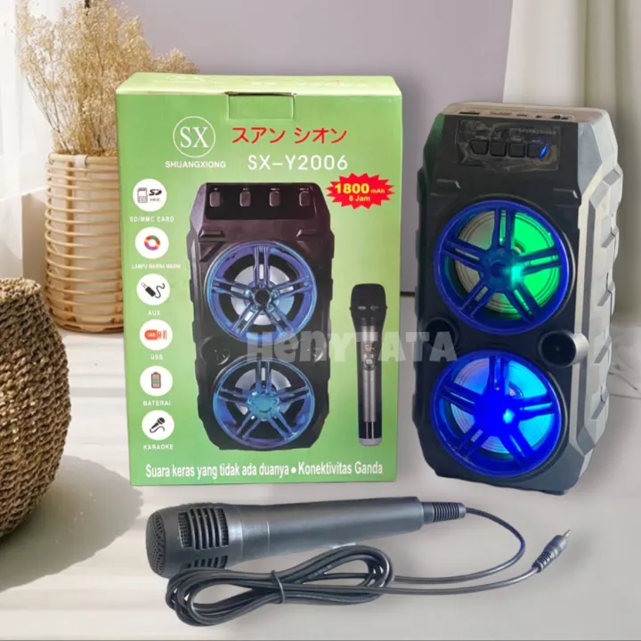 Speaker Mic Bluetooth SX Y2006 portable free mic / henytata Lazada
