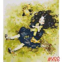 สินค้านำเสนอขายดี? XS6  ขึงเฟรมไม้  พร้อมส่ง 40X50CM. DIY PAINT NUMBER รูปวาด ของขวัญ ภาพวาด ระบายสี สีน้ำมัน ระบายสีตามตัวเลข ตกแต่งผนัง